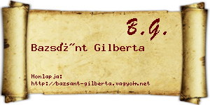Bazsánt Gilberta névjegykártya